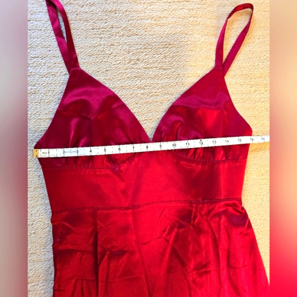 NEW Amanda Uprichard Holiday Leilani 100% Silk Midi Dress – Scarlet Red, Size LG - Picture 11 of 11